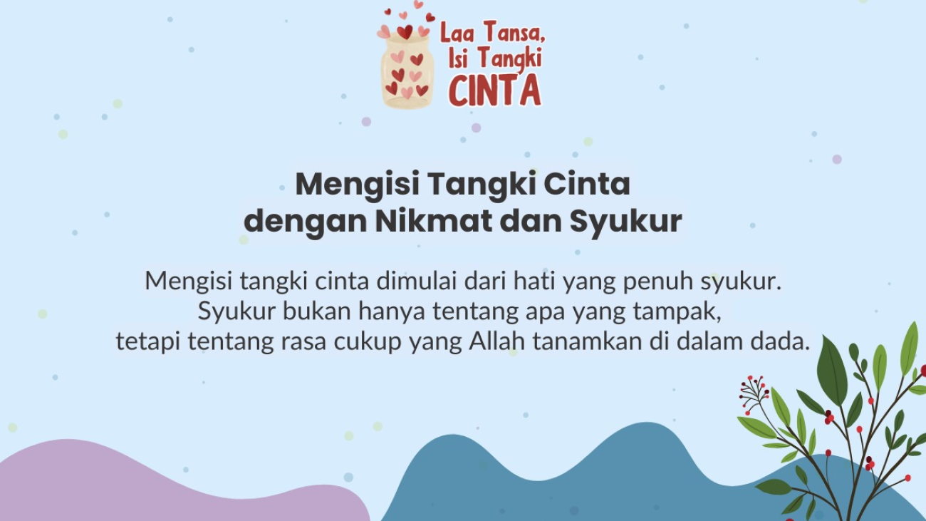 Mengisi Tangki Cinta dengan Nikmat dan Syukur