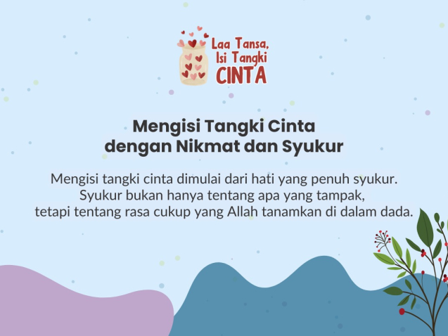 Mengisi Tangki Cinta dengan Nikmat dan Syukur