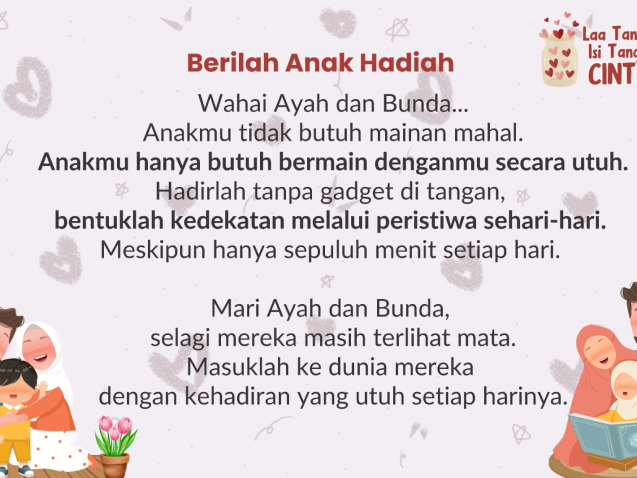 Berilah Anak Hadiah