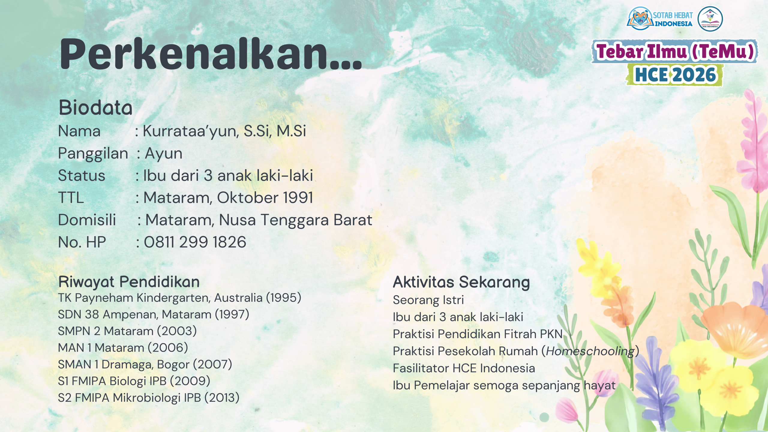 Perkenalan temu hce sesi 7