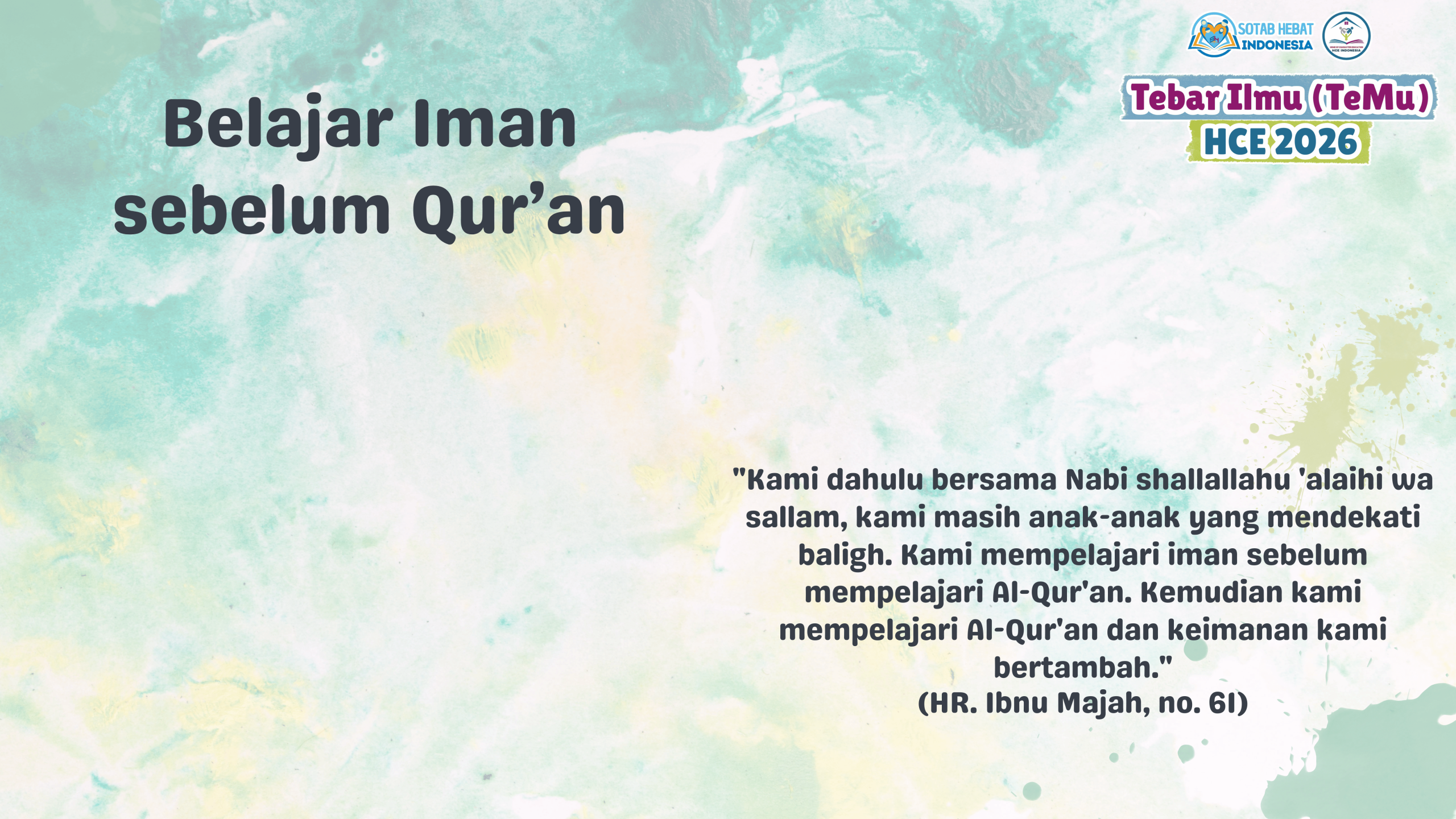 iman sebelum alquran sesi 7