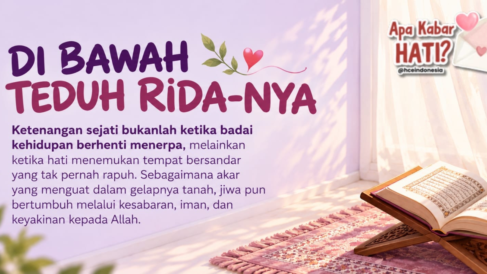 DI BAWAH TEDUH RIDA-NYA
